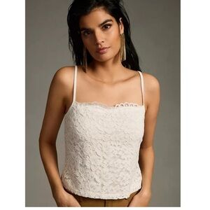 ANTHROPOLOGIE: White Lace Tank